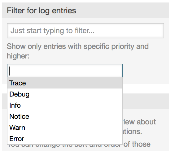 Communication Log Priority Filter