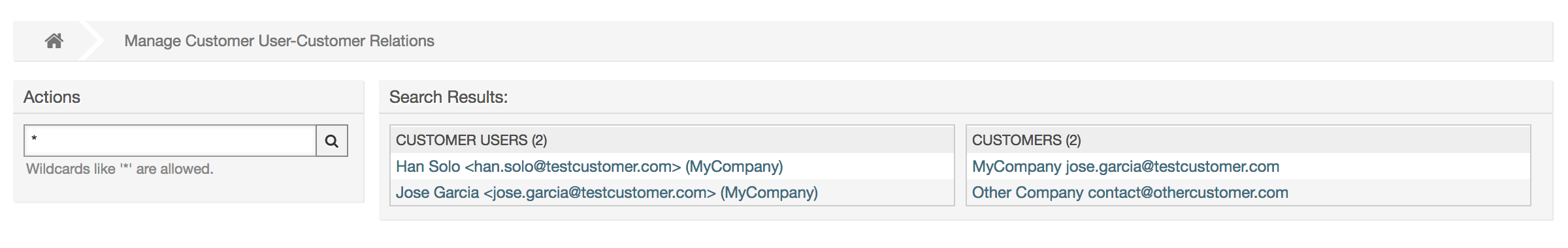Customer Users-Customers relations management