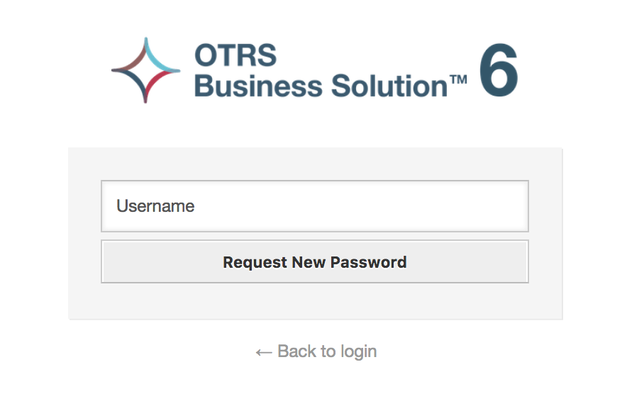 Request new password