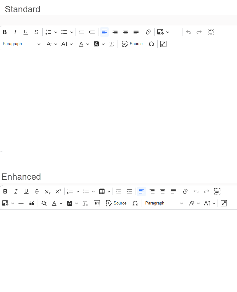 CKEditor Comparison Image